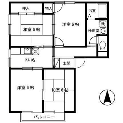 秋田県秋田市八橋イサノ2丁目 秋田駅 4K アパート 賃貸物件詳細