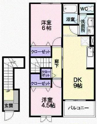 シアン 2階 2DK 賃貸物件詳細