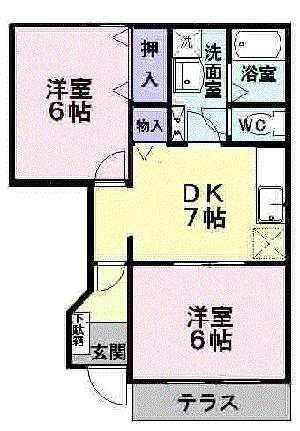 アスペンベールＣ 1階 2DK 賃貸物件詳細