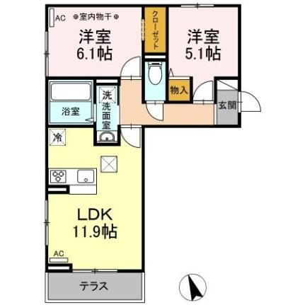 ソレイユ　Ａ 1階 2LDK 賃貸物件詳細