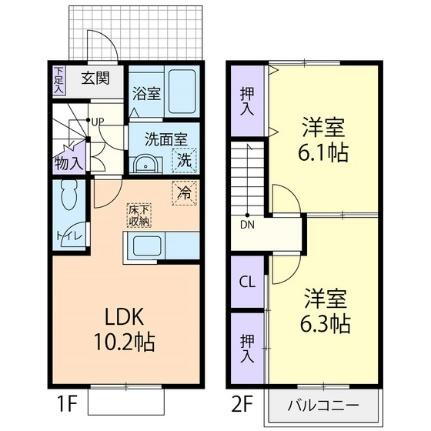 茨城県笠間市石井 笠間駅 2LDK アパート 賃貸物件詳細