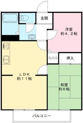 サンビレッジけやき台弐番館 1階 2LDK 賃貸物件詳細