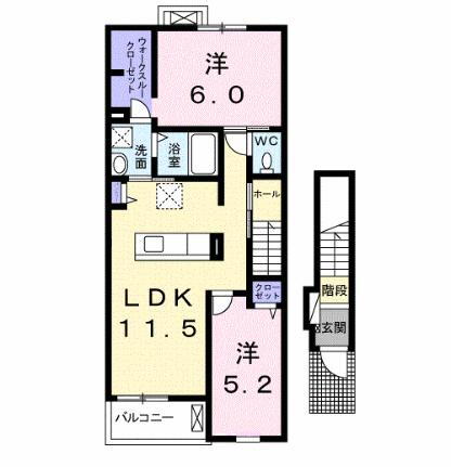 栃木県足利市福居町 福居駅 2LDK アパート 賃貸物件詳細