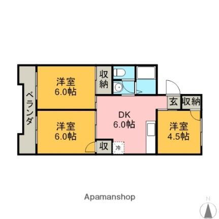 埼玉県さいたま市緑区山崎1丁目 北浦和駅 3DK アパート 賃貸物件詳細