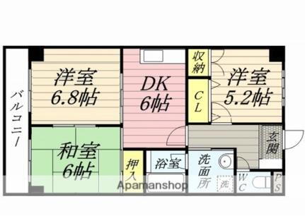 バードウェルマンション 4階 3DK 賃貸物件詳細