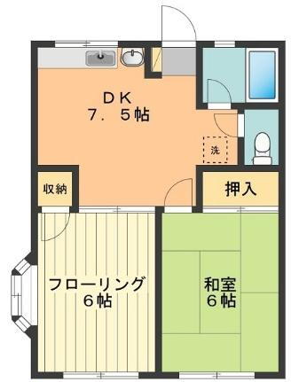 シティハイムイースト 1階 2DK 賃貸物件詳細