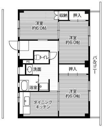 ビレッジハウス太閤山１号棟 4階 3DK 賃貸物件詳細