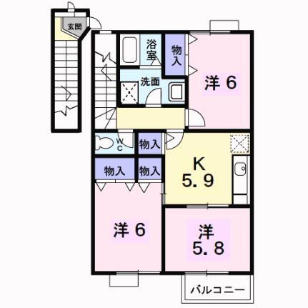 山梨県中央市山之神 常永駅 3K アパート 賃貸物件詳細