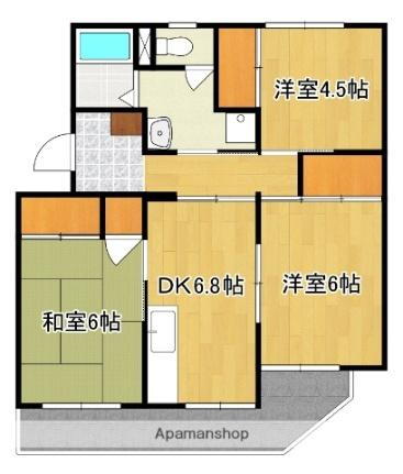 山梨県甲府市下石田2丁目 国母駅 3DK マンション 賃貸物件詳細