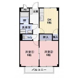 プラージュＭ 2階 2DK 賃貸物件詳細
