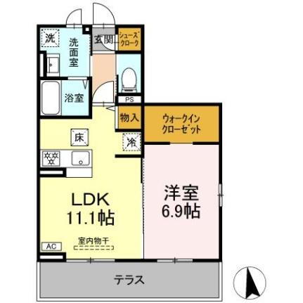 Ｇｌｉｃｉｎａ 1階 1LDK 賃貸物件詳細