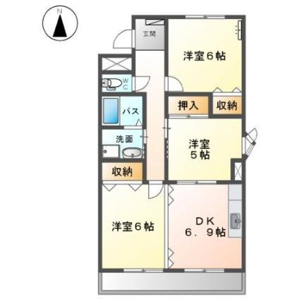 レシェンテＩＩ 3階 3DK 賃貸物件詳細