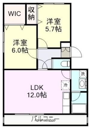 ＡＶＯＮＬＥＹ　ＣＯＵＲＴ 1階 2LDK 賃貸物件詳細