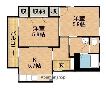 静岡県浜松市中央区高塚町 浜松駅 2K アパート 賃貸物件詳細