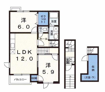 静岡県浜松市中央区篠原町 浜松駅 2LDK アパート 賃貸物件詳細
