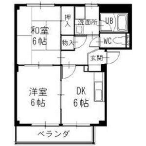 ＳｕｒｐｌｕｓウィステリアＢ 2階 2DK 賃貸物件詳細