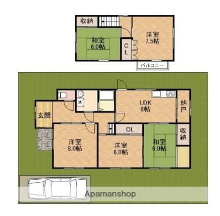 三重県名張市富貴ケ丘1番町 名張駅 5DK 一戸建て 賃貸物件詳細