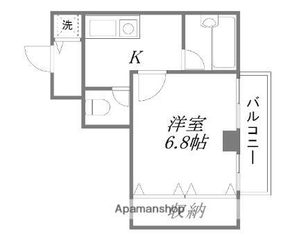 フォンティーン 2階 1K 賃貸物件詳細