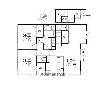 Ｈｏｕｓｅｎ 2階 2LDK 賃貸物件詳細