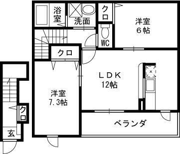 大阪府交野市幾野2丁目 交野市駅 2LDK アパート 賃貸物件詳細