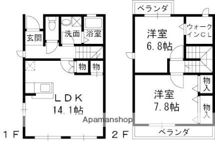 大阪府高槻市富田町4丁目 富田駅 2LDK アパート 賃貸物件詳細