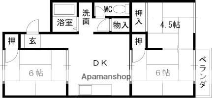 大阪府八尾市久宝園2丁目 弥刀駅 3DK アパート 賃貸物件詳細
