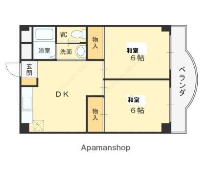 今津マンション 3階 2DK 賃貸物件詳細