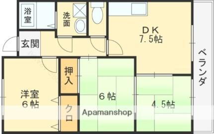 大阪府八尾市恩智北町2丁目 恩智駅 3DK マンション 賃貸物件詳細