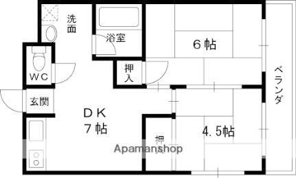 コーユーレジデンス 3階 2DK 賃貸物件詳細