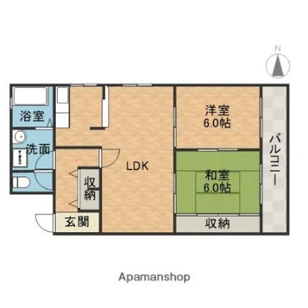 第２奥野マンション 3階 2LDK 賃貸物件詳細