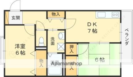 ブリーズ西北 2階 2DK 賃貸物件詳細