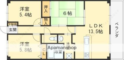 シェルプール壱番館 5階 3LDK 賃貸物件詳細