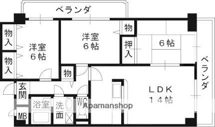 兵庫県西宮市門戸東町 門戸厄神駅 3LDK マンション 賃貸物件詳細