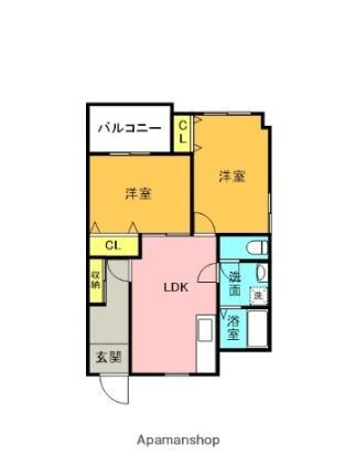 ニシキマンション 3階 2LDK 賃貸物件詳細