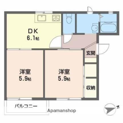 ドミール大森Ａ・Ｂ・Ｃ棟 2階 2DK 賃貸物件詳細