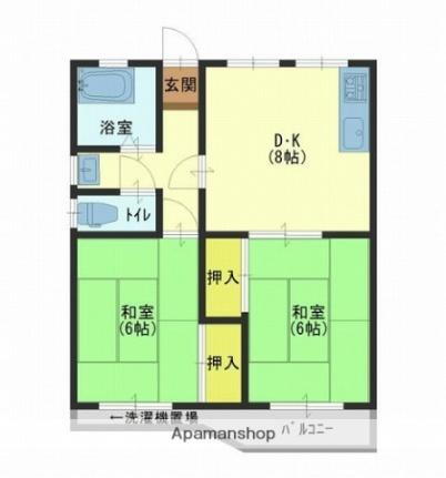ミキコーポ 2階 2DK 賃貸物件詳細