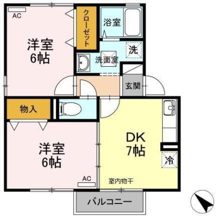 鳥取県鳥取市国府町奥谷2丁目 津ノ井駅 2DK アパート 賃貸物件詳細