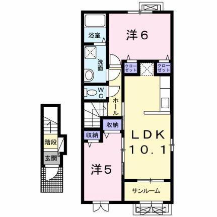 プランドール 2階 2LDK 賃貸物件詳細