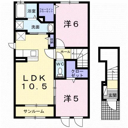 島根県松江市西浜佐陀町 松江Ｅガーデン前駅 2LDK アパート 賃貸物件詳細