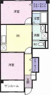 サン　ローレルＩ 1階 2DK 賃貸物件詳細