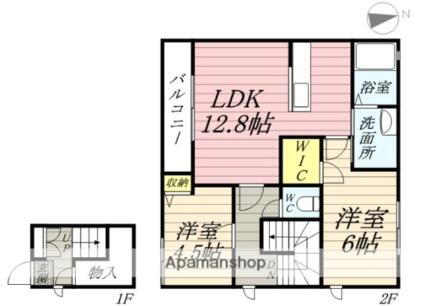 ヴィラージュ　壱番館 2階 2LDK 賃貸物件詳細
