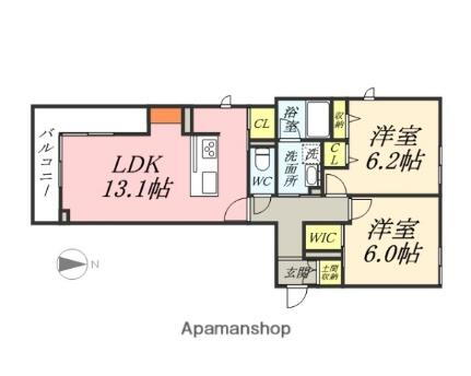 クレストヴェールＶＩ 3階 2LDK 賃貸物件詳細