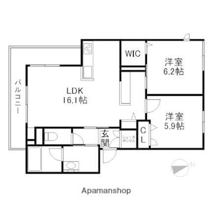 岡山県岡山市北区中井町1丁目 法界院駅 2LDK マンション 賃貸物件詳細