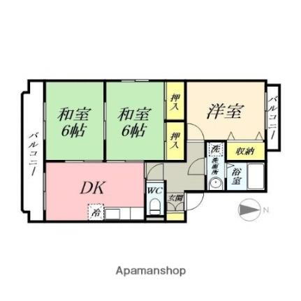 岡山県岡山市北区野田4丁目 北長瀬駅 3DK マンション 賃貸物件詳細