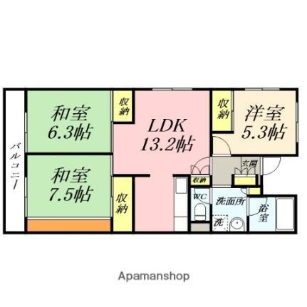 奥田パークハイツ 1階 3LDK 賃貸物件詳細