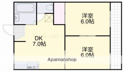 岡山県岡山市北区平野 庭瀬駅 2DK アパート 賃貸物件詳細