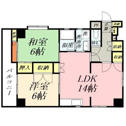 岡山県岡山市北区岡町 清輝橋駅 2LDK マンション 賃貸物件詳細