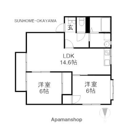 岡山県岡山市南区浦安本町 備前西市駅 2LDK アパート 賃貸物件詳細