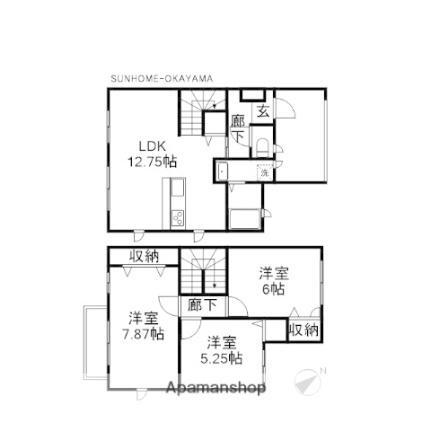 岡山県岡山市南区福成2丁目 備前西市駅 3LDK 一戸建て 賃貸物件詳細