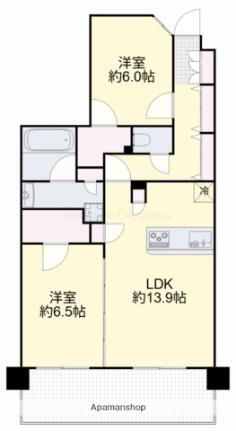 レーベン岡山ＣＲＯＳＳＣＯＡＴ 2階 2LDK 賃貸物件詳細